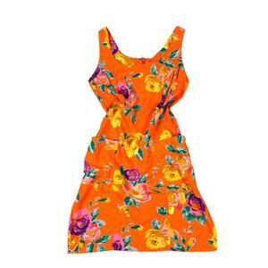 Women's Vintage Y2K Moda International Floral Tropical Mini Dress Size 6